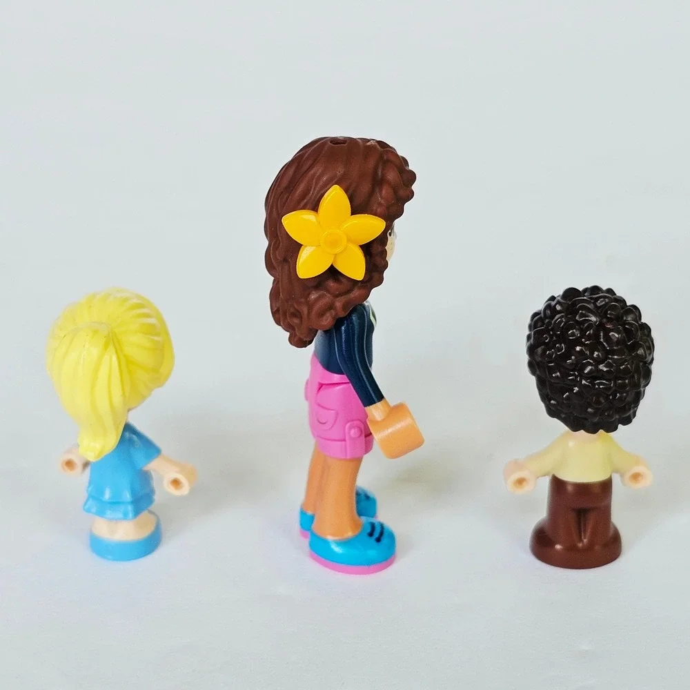 Lego Friends Mini Doll Hair Replacement Pieces Blonde Brown Curly Lot 3pc